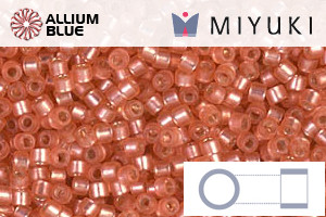 MIYUKI Delica® Seed Beads (DB0684) 11/0 Round - Dyed Semi-matte Silver Lined Watermelon - Haga Click en la Imagen para Cerrar