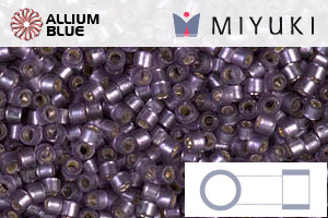 MIYUKI Delica® Seed Beads (DB0695) 11/0 Round - Dyed Semi-matte Silver Lined Mulberry - Click Image to Close