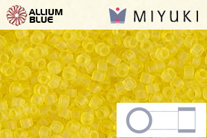 MIYUKI Delica® Seed Beads (DB0743) 11/0 Round - Matte Transparent Yellow - 關閉視窗 >> 可點擊圖片
