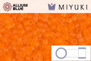 MIYUKI Delica® Seed Beads (DB0744) 11/0 Round - Matte Transparent Orange - Click Image to Close