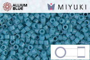 MIYUKI Delica® Seed Beads (DB0798) 11/0 Round - Dyed Semi-matte Opaque Capri Blue