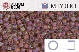 MIYUKI Delica® Seed Beads (DB0853) 11/0 Round - Matte Transparent Dark Topaz AB - 關閉視窗 >> 可點擊圖片