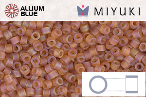 MIYUKI Delica® Seed Beads (DB0866) 11/0 Round - Matte Dark Topaz AB - 關閉視窗 >> 可點擊圖片