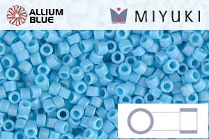 MIYUKI Delica® Seed Beads (DB0879) 11/0 Round - Matte Opaque Turquoise Blue AB - Haga Click en la Imagen para Cerrar