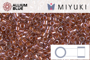 MIYUKI Delica® Seed Beads (DB0915) 11/0 Round - Sparkling Ginger Lined Crystal - Haga Click en la Imagen para Cerrar