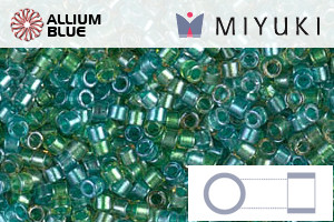 MIYUKI Delica® Seed Beads (DB0984) 11/0 Round - Sparkling Lined Aqua Fresco Mix - 關閉視窗 >> 可點擊圖片