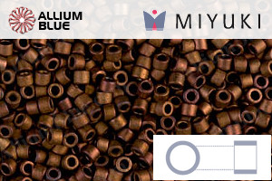 MIYUKI Delica® Seed Beads (DB1051) 11/0 Round - Matte Metallic Bronze Gold Iris - 關閉視窗 >> 可點擊圖片