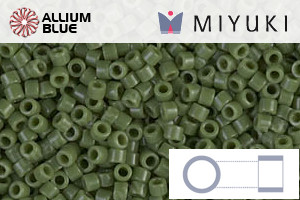 MIYUKI Delica® Seed Beads (DB1135) 11/0 Round - Opaque Avocado - Click Image to Close