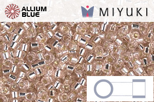 MIYUKI Delica® Seed Beads (DB1203) 11/0 Round - Silver Lined Pink Mist - Click Image to Close