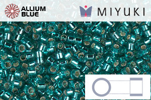 MIYUKI Delica® Seed Beads (DB1208) 11/0 Round - Silver Lined Caribbean Teal