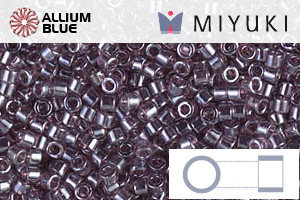 MIYUKI Delica® Seed Beads (DB1224) 11/0 Round - Transparent Mauve Luster - 關閉視窗 >> 可點擊圖片
