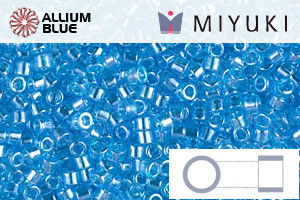 MIYUKI Delica® Seed Beads (DB1229) 11/0 Round - Transparent Ocean Blue Luster - Click Image to Close