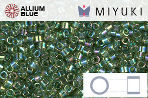 MIYUKI Delica® Seed Beads (DB1247) 11/0 Round - Transparent Olive AB - 關閉視窗 >> 可點擊圖片