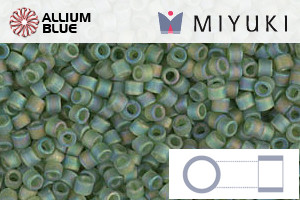 MIYUKI Delica® Seed Beads (DB1282) 11/0 Round - Matte Transparent Olive AB - Haga Click en la Imagen para Cerrar