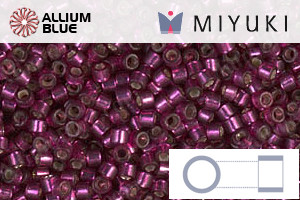 MIYUKI Delica® Seed Beads (DB1342) 11/0 Round - Dyed Silver Lined Raspberry - 關閉視窗 >> 可點擊圖片