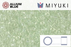 MIYUKI Delica® Seed Beads (DB1404) 11/0 Round - Transparent Pale Green Mist - 關閉視窗 >> 可點擊圖片