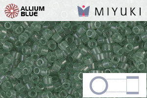 MIYUKI Delica® Seed Beads (DB1415) 11/0 Round - Transparent Light Moss Green