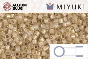 MIYUKI Delica® Seed Beads (DB1458) 11/0 Round - Silverlined Light Honey Opal - 關閉視窗 >> 可點擊圖片