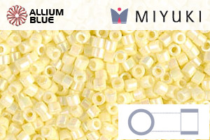 MIYUKI Delica® Seed Beads (DB1501) 11/0 Round - Opaque Pale Yellow AB - 关闭视窗 >> 可点击图片