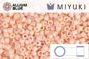 MIYUKI Delica® Seed Beads (DB1522) 11/0 Round - Matte Opaque Light Peach AB - Click Image to Close