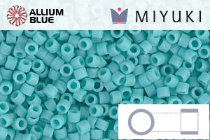 MIYUKI Delica® Seed Beads (DB1586) 11/0 Round - Matte Opaque Sea Opal - Click Image to Close