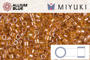 MIYUKI Delica® Seed Beads (DB1702) 11/0 Round - Copper Pearl Lined Marigold - 關閉視窗 >> 可點擊圖片