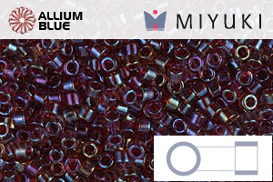 MIYUKI Delica® Seed Beads (DB1751) 11/0 Round - Red Lined Topaz AB - 关闭视窗 >> 可点击图片