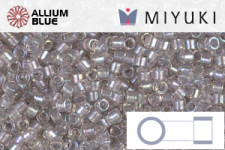 MIYUKI Delica® Seed Beads (DB1771) 11/0 Round - Sparkling Pewter Lined Light Tea Rose AB