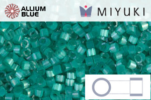 MIYUKI Delica® Seed Beads (DB1813) 11/0 Round - Dyed Aqua Green Silk Satin