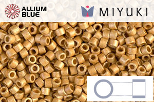 MIYUKI Delica® Seed Beads (DB1832F) 11/0 Round - DURACOAT Galvanized Gold Frosted - Haga Click en la Imagen para Cerrar