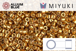 MIYUKI Delica® Seed Beads (DB1833) 11/0 Round - DURACOAT Galvanized Dark Gold - Click Image to Close