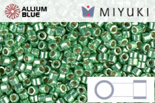 MIYUKI Delica® Seed Beads (DB0045) 11/0 Round - Silver Lined Orange