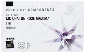 PRECIOSA Rose MAXIMA ss20 emerald HF factory pack