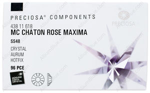 PRECIOSA Rose MAXIMA ss48 crystal HF Aur factory pack