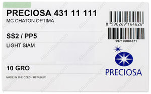 PRECIOSA Chaton MAXIMA ss2/pp5 lt.siam DF factory pack