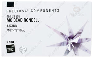 PRECIOSA Rondelle Bead 4 mm ame.opal AB 2x factory pack