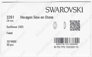 SWAROVSKI 3261 28MM SUNFLOWER F factory pack