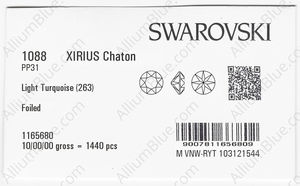 SWAROVSKI 1088 PP 31 LIGHT TURQUOISE F factory pack