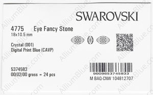 SWAROVSKI 4775 18X10.5MM CRYSTAL CAL'V'SI F MD291 factory pack
