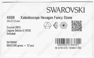 SWAROVSKI 4699 20X22.9MM CRYSTAL LAGUNA_D factory pack