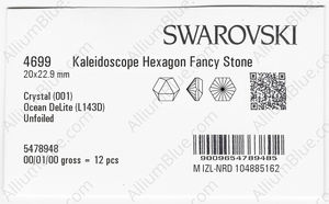 SWAROVSKI 4699 20X22.9MM CRYSTAL OCEAN_D factory pack