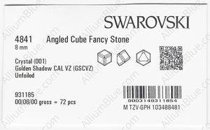 SWAROVSKI 4841 8MM CRYSTAL GOSHACALVZ factory pack