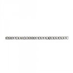 Swarovski Flat Back Banding (55500), Silver Plated Casing, With Stones in SS12 - Clear Crystal